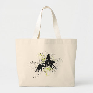 Cutting Horses Large Tote Bag