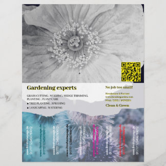 Cutting out flyer two images Gardening