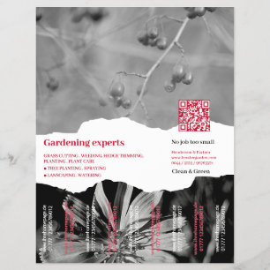 Cutting out flyer two images Gardening