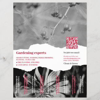 Cutting out flyer two images Gardening