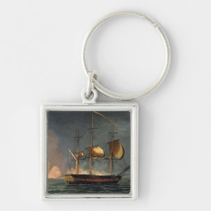 Cutting out of the Hermione from the Harbour of Po Keychain