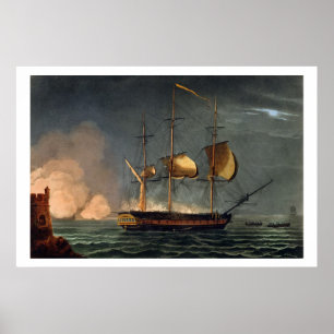 Cutting out of the Hermione from the Harbour of Po Poster