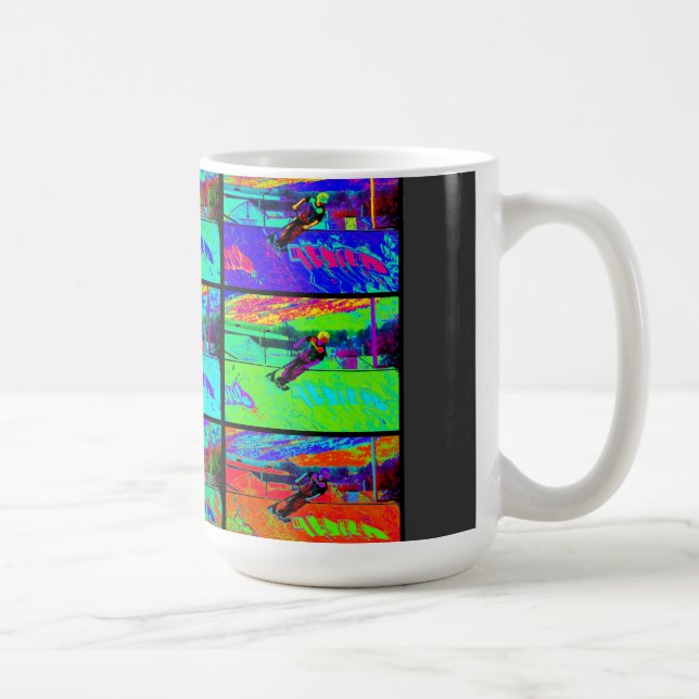Cutting the Ramp - Stunt Scooter Rider Coffee Mug (Right)