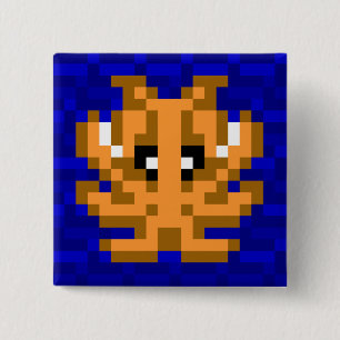 Cuttle Scuttle Camouflage Cuttlefish Badge 2 Inch Square Button
