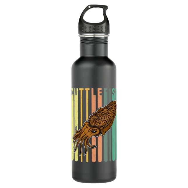Cuttlefish marine biologist underwater seabed biol 710 ml water bottle (Front)