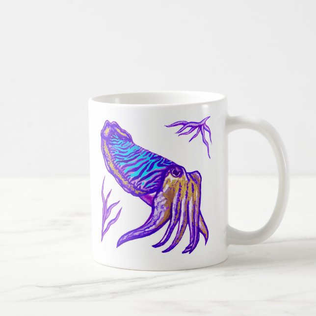 Cuttlefish Multicolour Artwork Mug (Right)