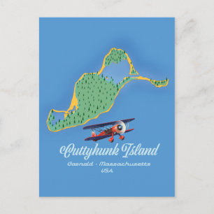 Cuttyhunk island Gosnold, Massachusetts map Postcard