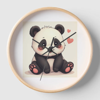 cuty panda clock