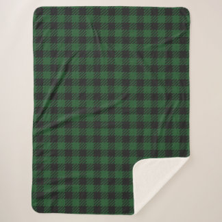 Cuve Sherpa Plaid Buffalo Vert