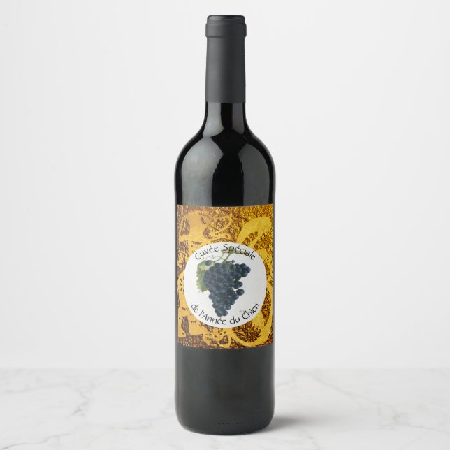 Cuvee Spécial Golden Dog Année Vin Étiquette (Devant)