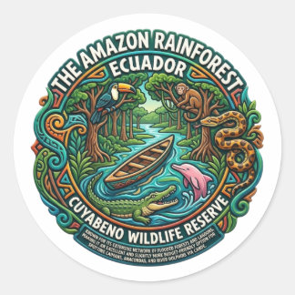 CUYABENO WILDLIFE RESERVE CLASSIC ROUND STICKER