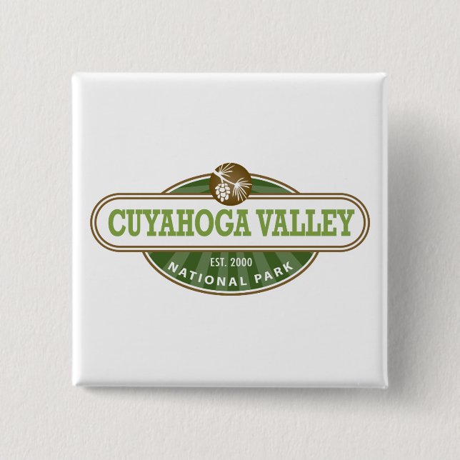 Cuyahoga Valley National Park 2 Inch Square Button (Front)