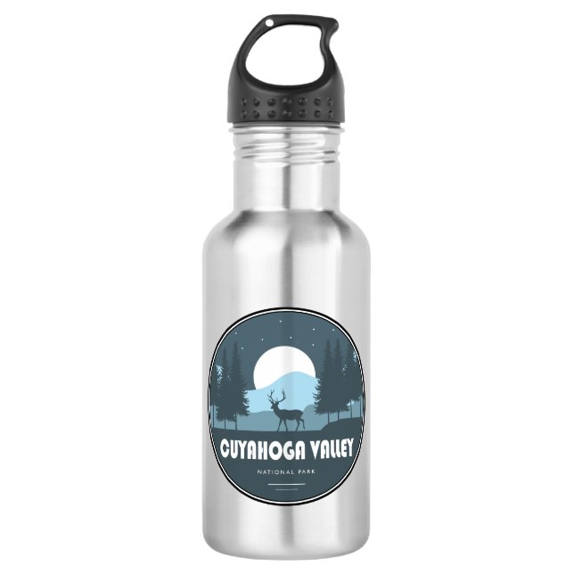 Cuyahoga Valley National Park Deer 532 Ml Water Bottle (Front)