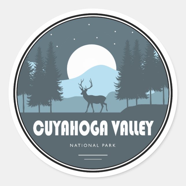 Cuyahoga Valley National Park Deer Classic Round Sticker (Front)