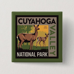 Cuyahoga Valley National Park   Ohio 2 Inch Square Button