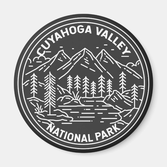 Cuyahoga Valley National Park Ohio Monoline  Magnet (Front)