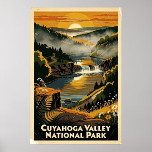 Cuyahoga Valley National Park Retro Poster