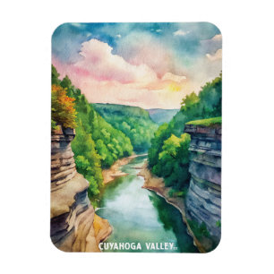 Cuyahoga Valley National Park Watercolor Painting Magnet