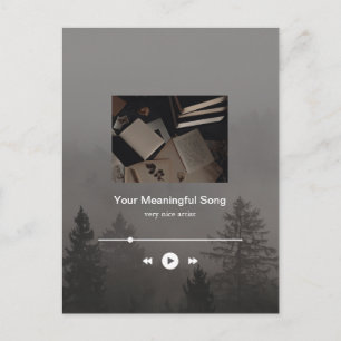 Cuztomizable moody Music Player Aesthetic Postcard
