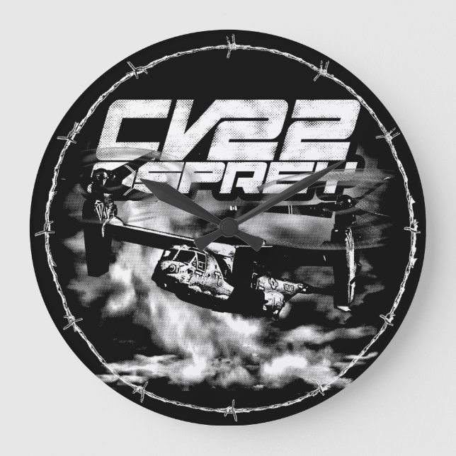 CV-22 OSPREY Large Clock Acrylic Wall Clock (Front)