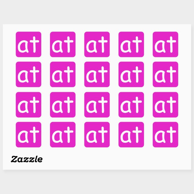 CVC Words ‘-at’ Sticker (Sheet)