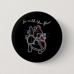 Cvicu Cardiac Nurse Anatomy Cardiology Human Heart 2 Inch Round Button