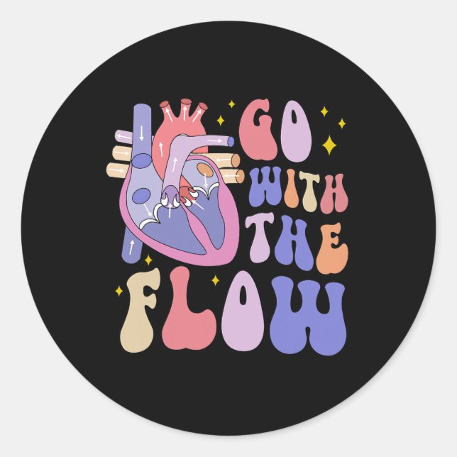 Cvicu Cardiac Nurse Anatomy Cardiology Human Heart Classic Round Sticker (Front)