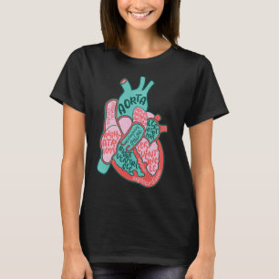 Cvicu Cardiac Nurse Human Heart Anatomy Cardiology T-Shirt