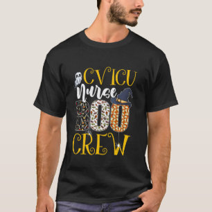 CVICU Nurse Boo Crew Halloween Costume Boo Ghost S T-Shirt