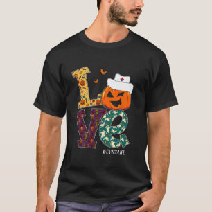 CVICU Nurse Halloween Scary Pumpkin Love Nurse Lif T-Shirt