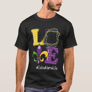 Cvicu Nurse Nurse Mardi Gras Leopard Festival Part T-Shirt