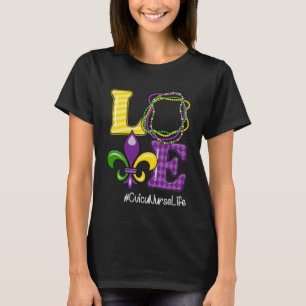 Cvicu Nurse Nurse Mardi Gras Leopard Festival Part T-Shirt