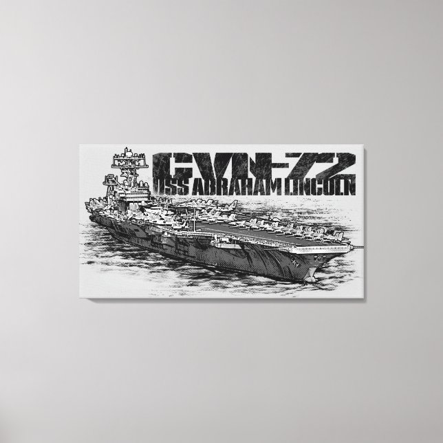 CVN-72 Abraham Lincoln Wrapped Canvas (Front)
