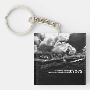 CVN-75 Harry S. Truman Square (double-sided) Keyc Keychain