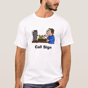 CW Male Brown Hair Operator T-shirt  Customize It!