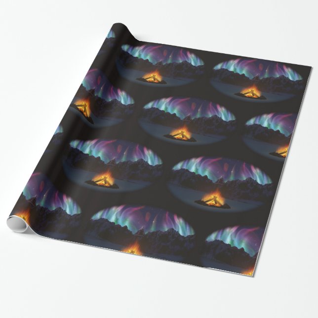 Cwm Aurora Wrapping Paper (Unrolled)