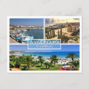 CY Cyprus - Ayia Napa - Harbour - Panorama - Nelia Postcard