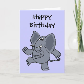 CY- Funny Dancing Elephant Card