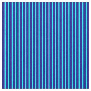Cyan and Dark Blue Lined Pattern Fabric