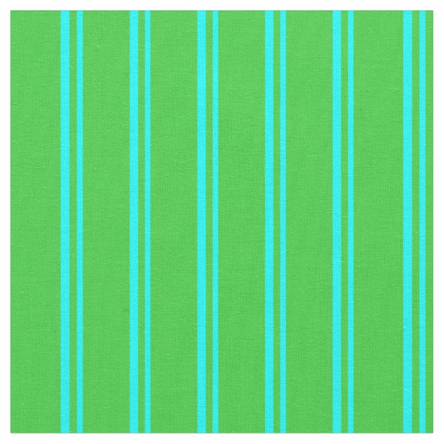 Cyan and Lime Green Coloured Pattern Fabric (Close Up)