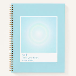 Cyan Blue Aura Swatch Angel Number Notebook