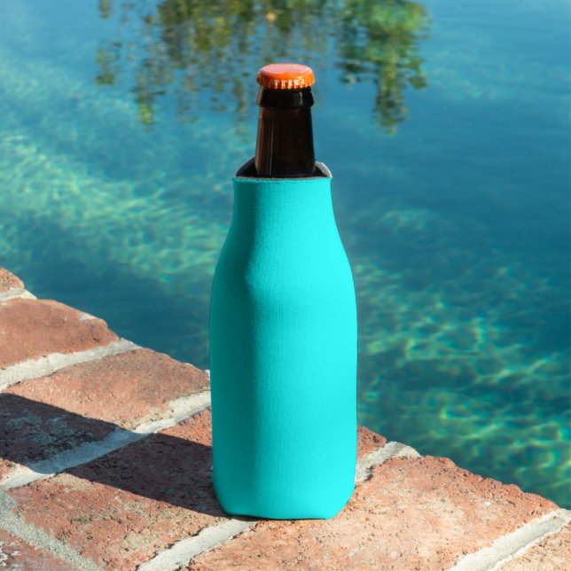 Cyan Blue Green Turquoise Solid Colour Bottle Cooler (In Situ Pool)