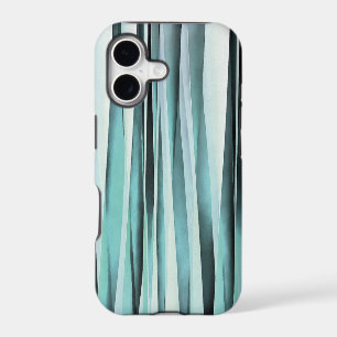 Cyan Blue Ocean Stripey Lines Pattern