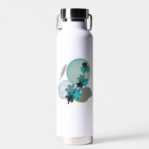Cyan Boho Water Bottle