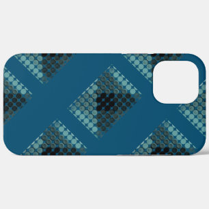 Cyan buttons over blue, forming geometric shapes iPhone 12 pro max case