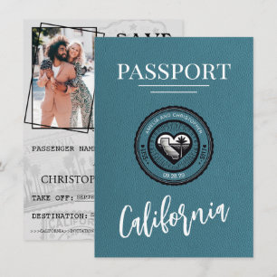 Cyan California Passport Save The Date
