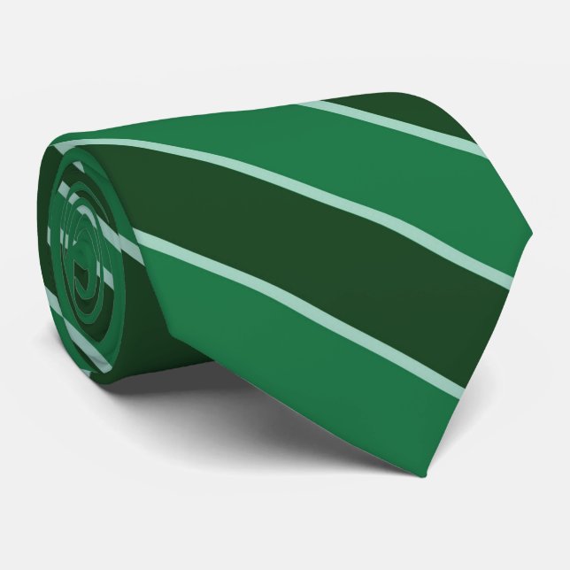 Cyan Forest Sinbad Teal Green Diagonal Stripes     Tie (Rolled)