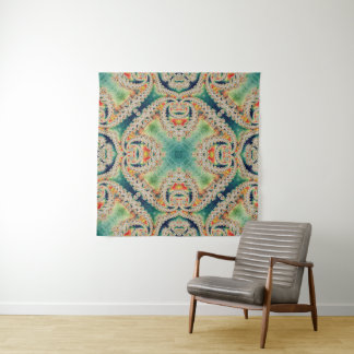 Cyan Fractal | Psychedelic Art Tapestry