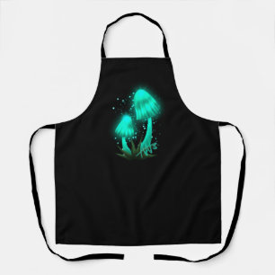 Cyan Glowing Mushroom Apron