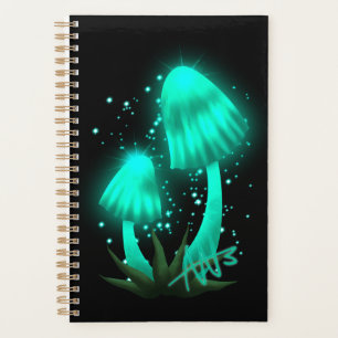 Cyan Glowing Mushroom Planner